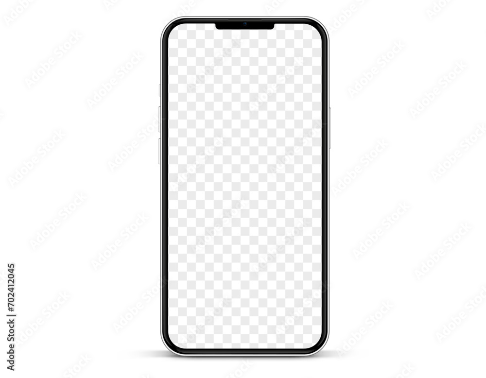 Poster 3d high quality vector smartphone mockups. Ultra realistic mobile device UI UX mockup for presentation template. Cellphone frame with blank screen isolated templates. 3d isometric illustration.