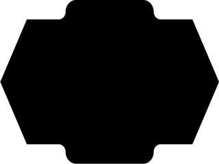 Islamic Frame Design Glyph  Horizental Black Filled silhouettes Design pictogram symbol visual illustration