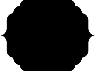 Islamic Frame Design Glyph  Horizental Black Filled silhouettes Design pictogram symbol visual illustration