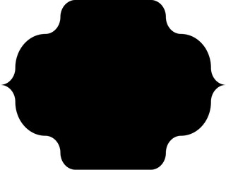 Islamic Frame Design Glyph  Horizental Black Filled silhouettes Design pictogram symbol visual illustration