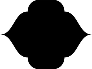 Islamic Frame Design Glyph  Horizental Black Filled silhouettes Design pictogram symbol visual illustration