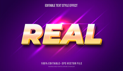 Editable text effect gradient shiny color Text style. Editable fonts vector files