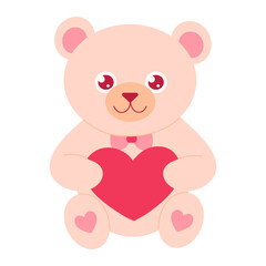 teddy bear with heart for Valentine's Day