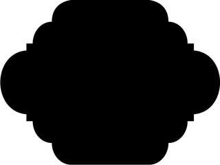 Islamic Frame Design Glyph  Horizental Black Filled silhouettes Design pictogram symbol visual illustration