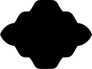 Islamic Frame Design Glyph  Horizental Black Filled silhouettes Design pictogram symbol visual illustration