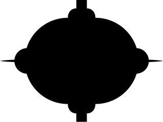 Islamic Frame Design Glyph  Horizental Black Filled silhouettes Design pictogram symbol visual illustration