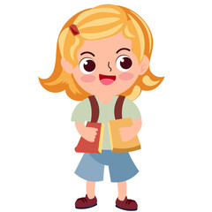 Happy cute children back to school