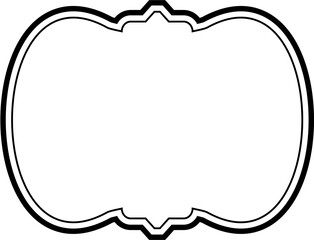 Islamic Frame Design double lines Black Stroke silhouettes Design pictogram symbol visual illustration