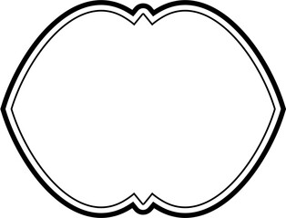 Islamic Frame Design double lines Black Stroke silhouettes Design pictogram symbol visual illustration