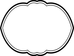 Islamic Frame Design double lines Black Stroke silhouettes Design pictogram symbol visual illustration