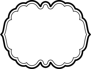 Islamic Frame Design double lines Black Stroke silhouettes Design pictogram symbol visual illustration