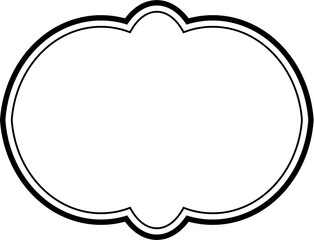 Islamic Frame Design double lines Black Stroke silhouettes Design pictogram symbol visual illustration