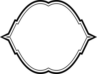 Islamic Frame Design double lines Black Stroke silhouettes Design pictogram symbol visual illustration