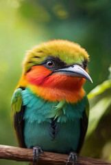 Beautiful flying hummingbird. design element