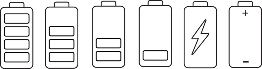 Battery charge set vector