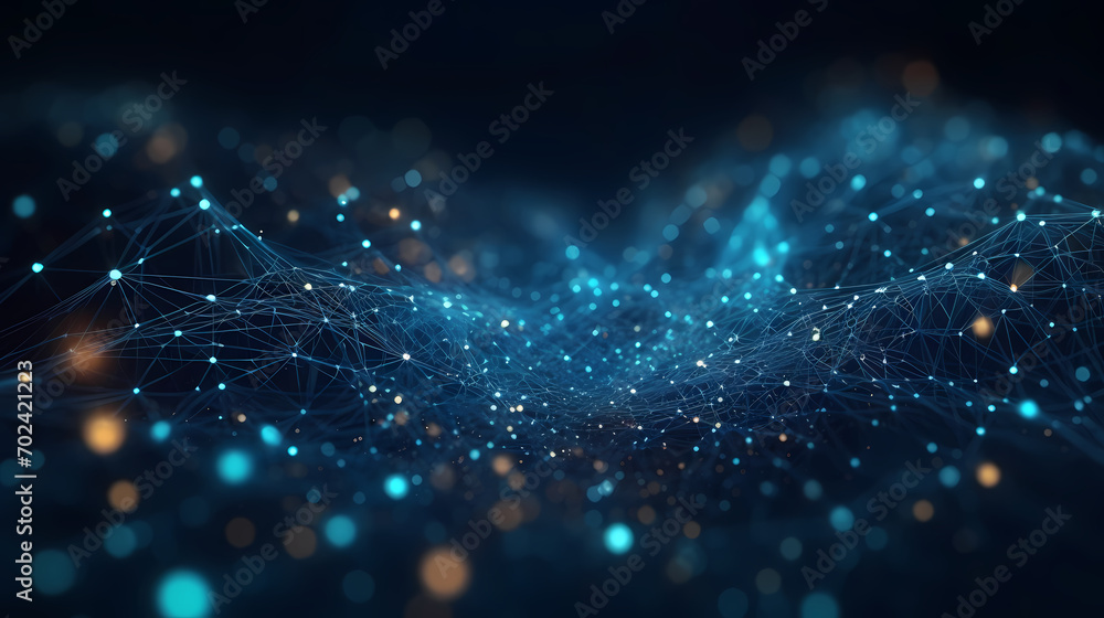 Aufkleber Digital technology abstract graphics poster web page PPT background, abstract background