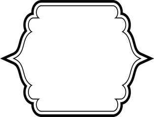 Islamic Frame Design double lines Black Stroke silhouettes Design pictogram symbol visual illustration