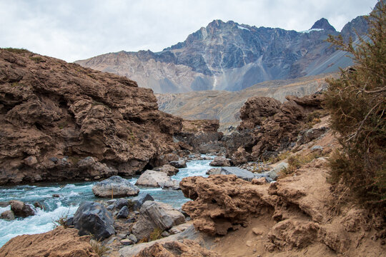 landscape in the Caj&oacute;n del Maipo e Embalse El Yeso, Chile , Santiago, Chile