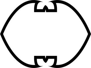 Islamic Frame Design Bold Line Black Stroke silhouettes Design pictogram symbol visual illustration