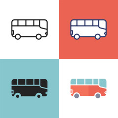 bus modern symbol icon full vector 