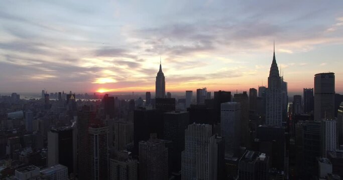 New York City Sunset over Empire State Building