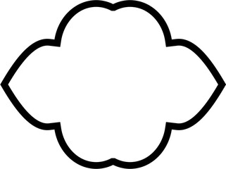 Islamic Frame Design Bold Line Black Stroke silhouettes Design pictogram symbol visual illustration