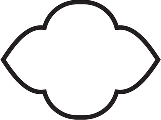 Islamic Frame Design Bold Line Black Stroke silhouettes Design pictogram symbol visual illustration