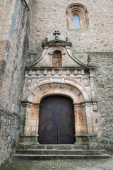 Fototapeta na wymiar Facade of Santa Maria church in Alarcon village