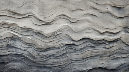 Obraz premium Elegant Waves of Stone: A Detailed Close-Up of a Textured Cement Wall