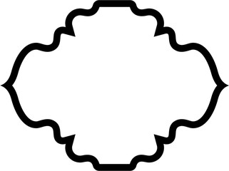 Islamic Frame Design Bold Line Black Stroke silhouettes Design pictogram symbol visual illustration