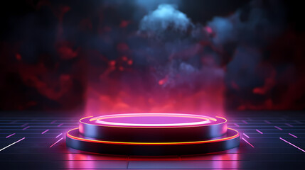 3D rendering minimalist background product booth, podium, stage, product commercial photography background, cosmetics booth