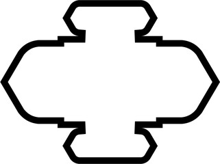 Islamic Frame Design Bold Line Black Stroke silhouettes Design pictogram symbol visual illustration