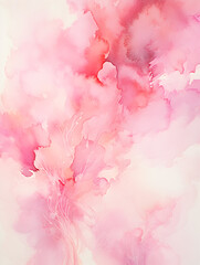 Abstract pink splashes watercolor background