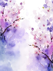 Abstract spring purple floral background