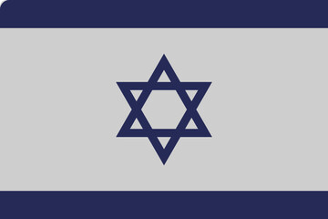 National flag of Israel. Vector illustration.