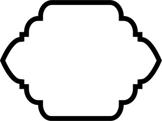Islamic Frame Design Bold Line Black Stroke silhouettes Design pictogram symbol visual illustration