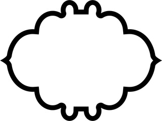 Islamic Frame Design Bold Line Black Stroke silhouettes Design pictogram symbol visual illustration