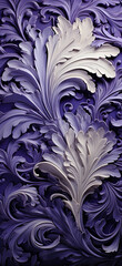 Elegant Purple Blossoms in Detailed Artwork