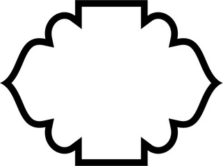 Islamic Frame Design Bold Line Black Stroke silhouettes Design pictogram symbol visual illustration
