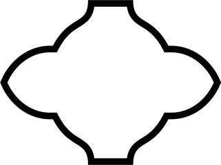 Islamic Frame Design Bold Line Black Stroke silhouettes Design pictogram symbol visual illustration