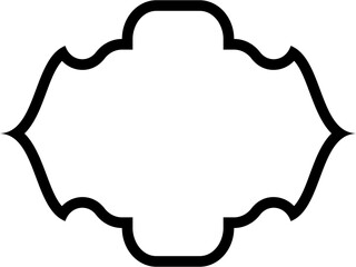 Islamic Frame Design Bold Line Black Stroke silhouettes Design pictogram symbol visual illustration