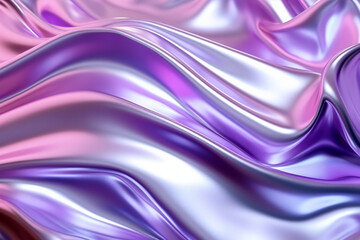 Fototapeta premium Abstract background holographic fluid foil metallic texture 