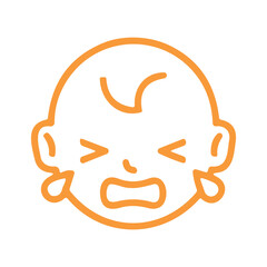 Fototapeta premium outline baby icon vector