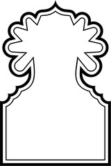 Islamic Arch Design double lines Outline Linear Black Stroke silhouettes Design pictogram symbol visual illustration
