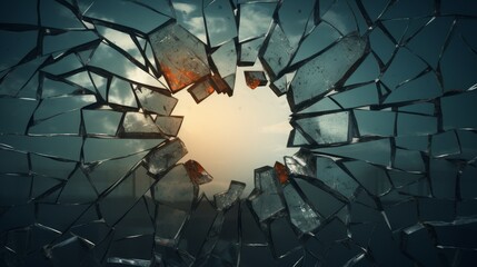 Symbolic image of a broken mirror piecing back together, symbolizing self-acceptance and healing