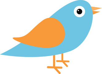 cute cartoon bird vector