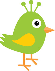 cute cartoon bird vector