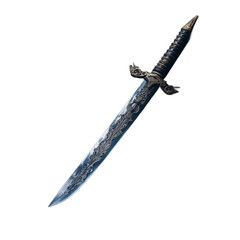 Realistic knight's sword without background