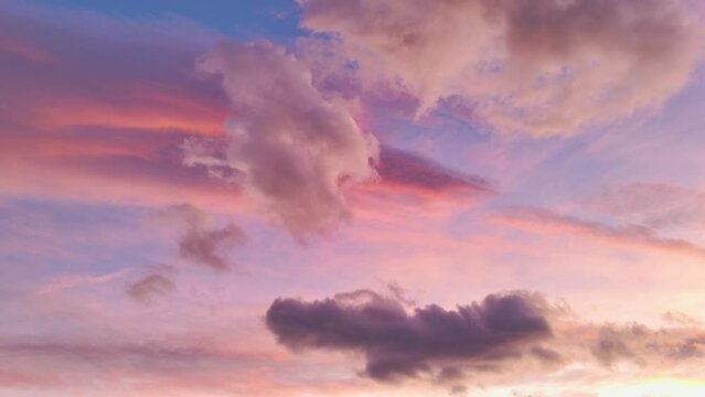 Colorful sunset clouds in the sky