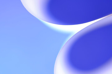 Abstract blue macro background smooth lines of paper sheets.